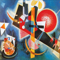 reproductie In blue van Kandinsky